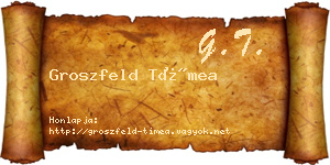 Groszfeld Tímea névjegykártya
